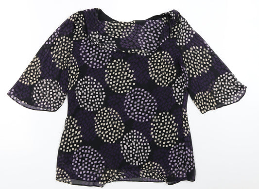 Womens UK Size 12 BM Black Basic Blouse