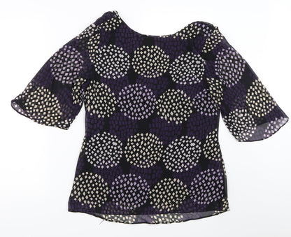 Womens UK Size 12 BM Black Basic Blouse