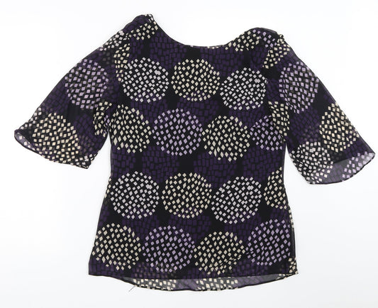 Womens UK Size 12 BM Black Basic Blouse