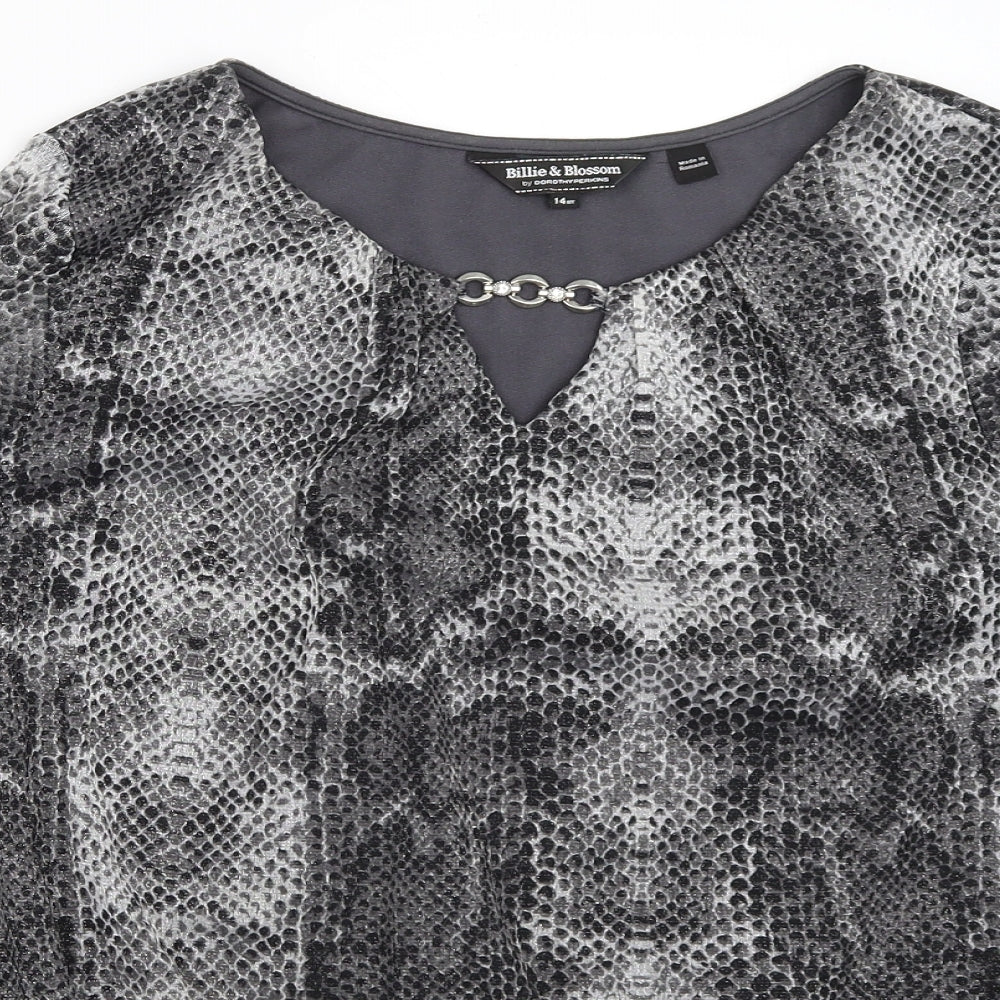 Dorothy Perkins Womens Black   Basic Blouse Size 14