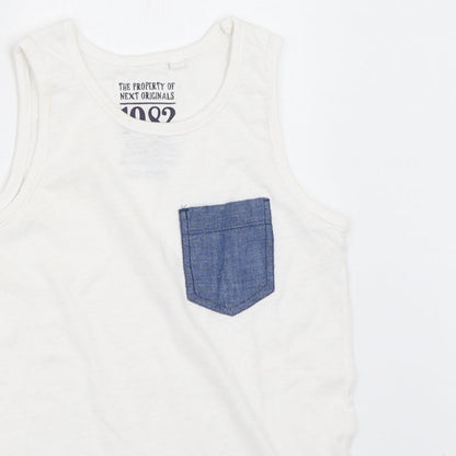 NEXT Boys White   Basic Tank Size 7 Years