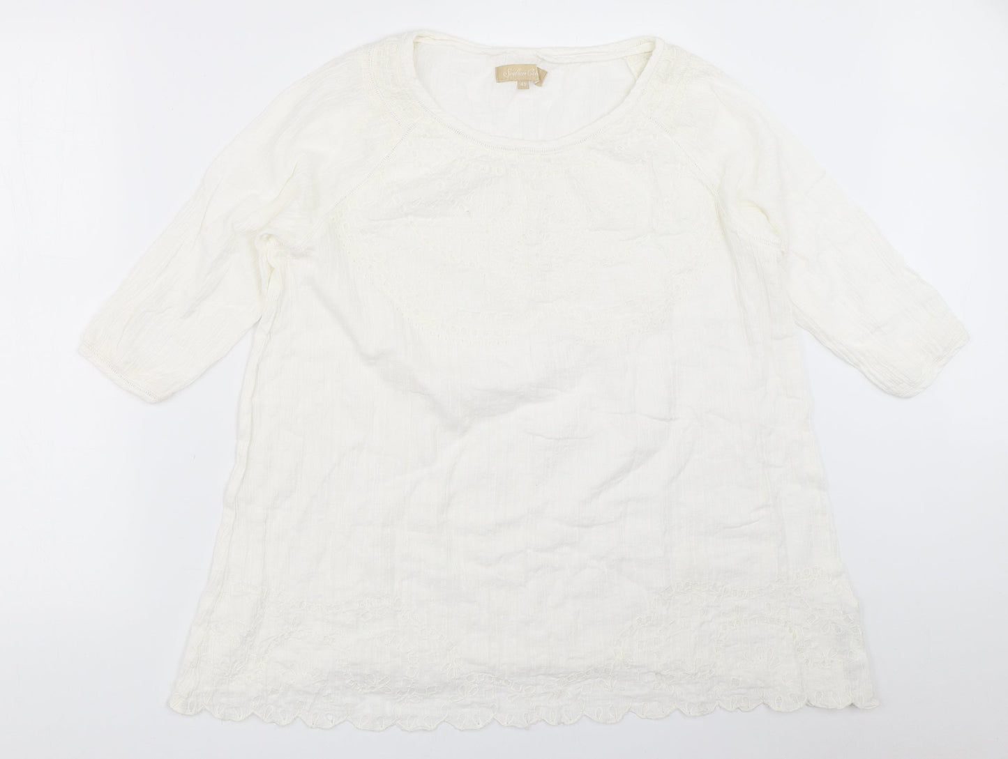 Southern Cotton Womens White   Basic Blouse Size 42