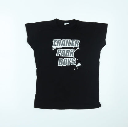 Womens UK Size M JHK Black Basic T-Shirt