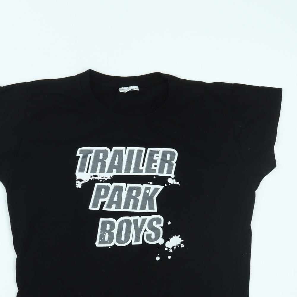 Womens UK Size M JHK Black Basic T-Shirt