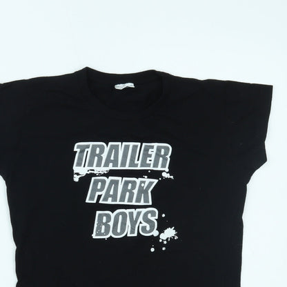 Womens UK Size M JHK Black Basic T-Shirt