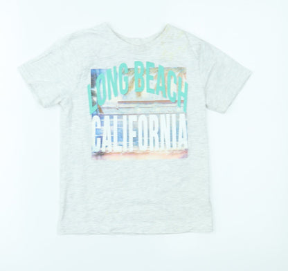Primark Girls Grey   Basic T-Shirt Size 6-7 Years