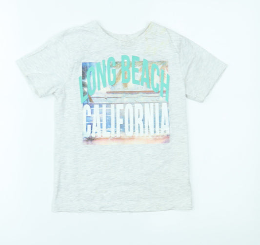 Primark Girls Grey   Basic T-Shirt Size 6-7 Years
