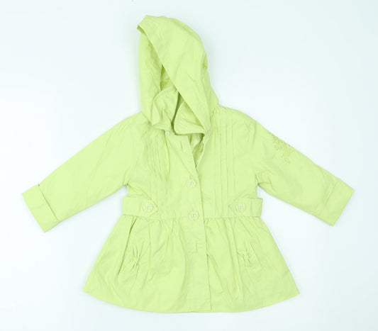 Evil Girls Green   Rain Coat Coat Size 2 Years