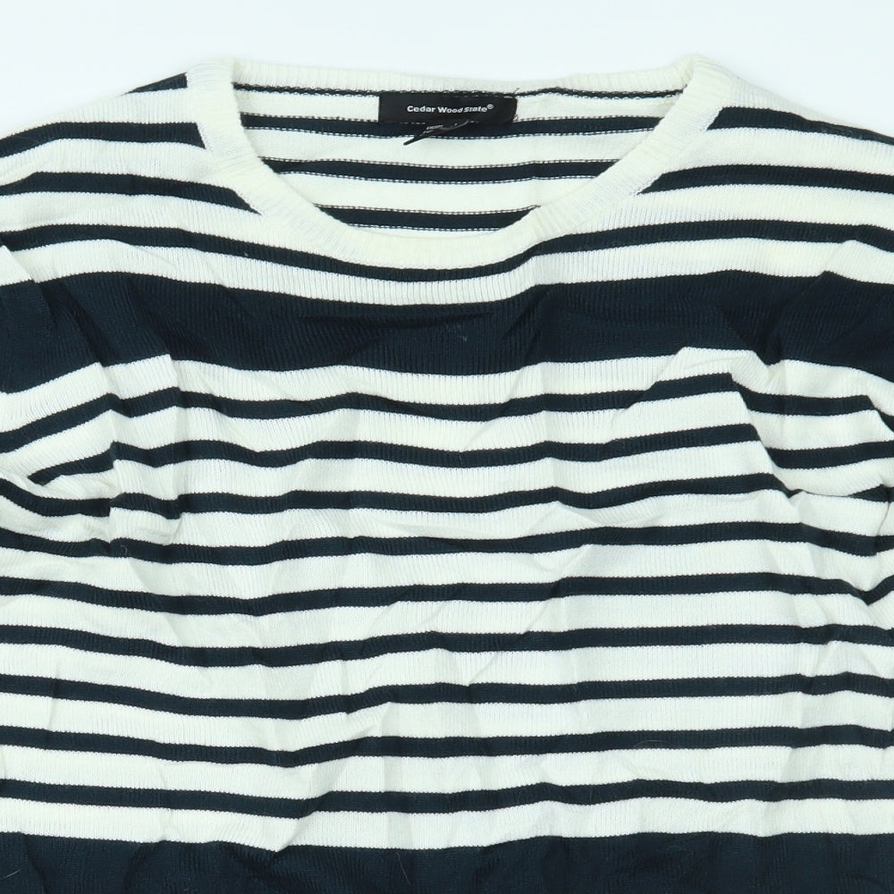 Primark Mens Blue Striped  Pullover Jumper Size L