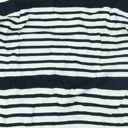 Primark Mens Blue Striped  Pullover Jumper Size L