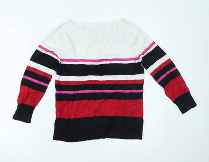 Womens UK Size 12 M&Co Multicoloured Basic Blouse