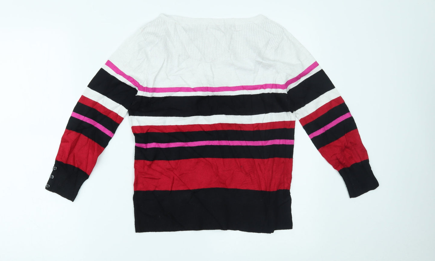Womens UK Size 12 M&Co Multicoloured Basic Blouse