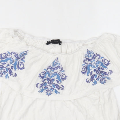 Primark Womens White   Basic Blouse Size 6