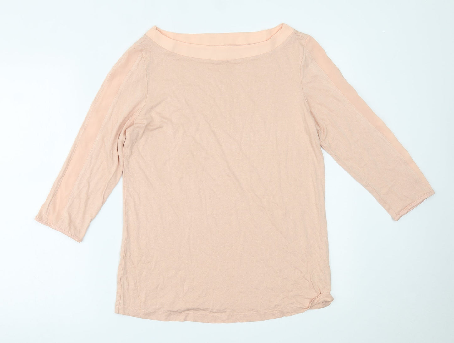 Womens UK Size 14 Preworn Pink Basic Blouse