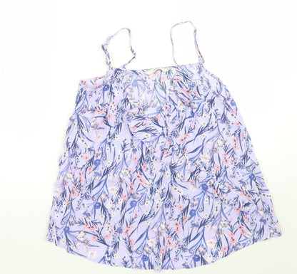 George Womens Purple Floral  Basic Tank Size 10