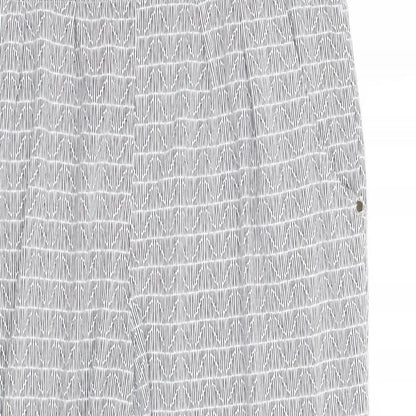 ESMARA Womens White Geometric  Trousers  Size 14 L25 in