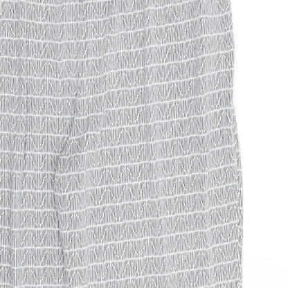 ESMARA Womens White Geometric  Trousers  Size 14 L25 in