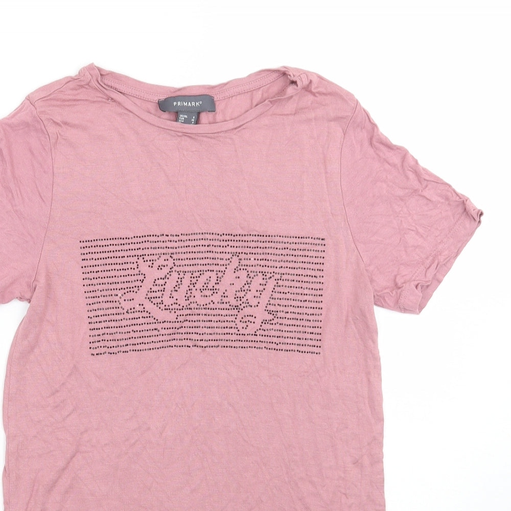 Primark Womens Pink   Basic T-Shirt Size 8