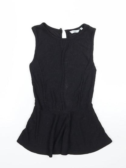 Womens UK Size 6 Newlook Black Basic T-Shirt