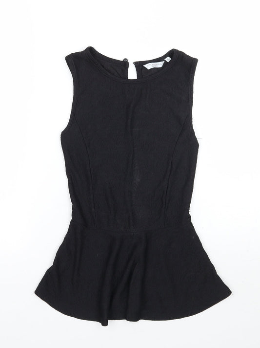 Womens UK Size 6 Newlook Black Basic T-Shirt