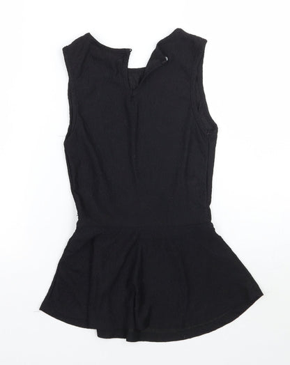 Womens UK Size 6 Newlook Black Basic T-Shirt