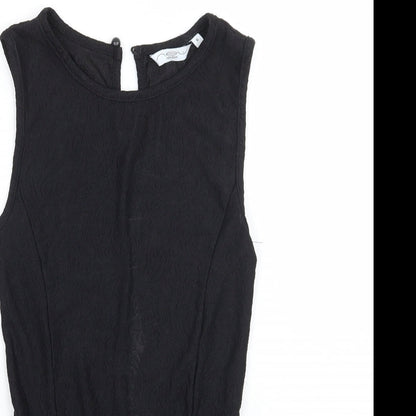Womens UK Size 6 Newlook Black Basic T-Shirt