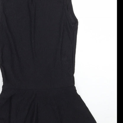 Womens UK Size 6 Newlook Black Basic T-Shirt