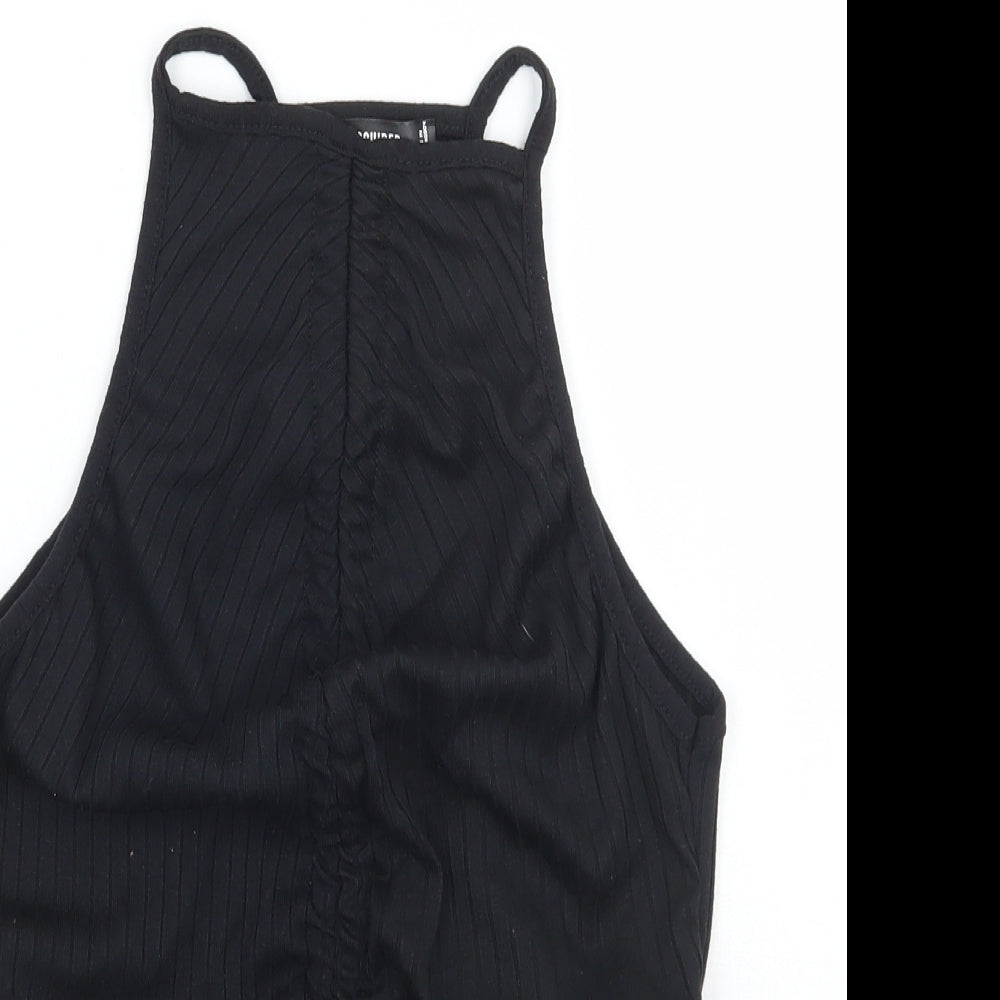 Womens UK Size 6 Missguided Black Basic Tank