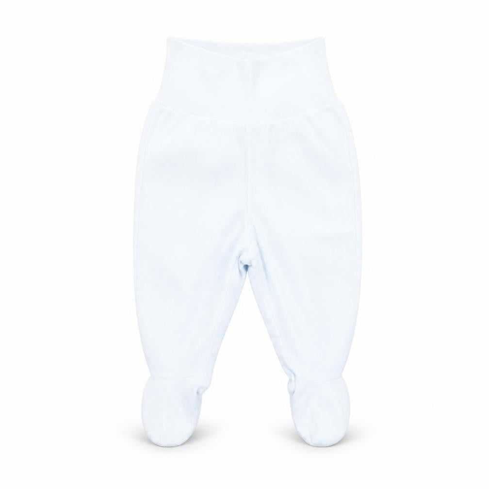 Front view of Tutto Piccolo boys’ blue sweatpants, size 6-9, months
