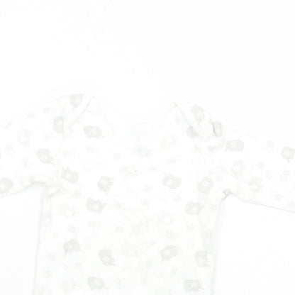 Nutmeg Baby White Geometric  Babygrow One-Piece Size 6-9 Months