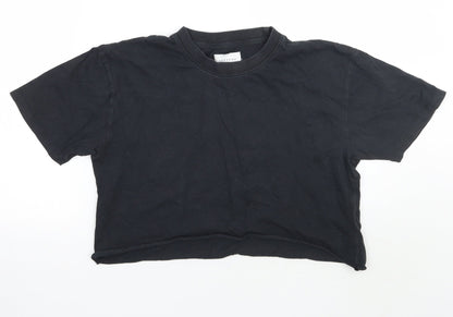 Womens UK Size XS Topshop Grey Basic T-Shirt