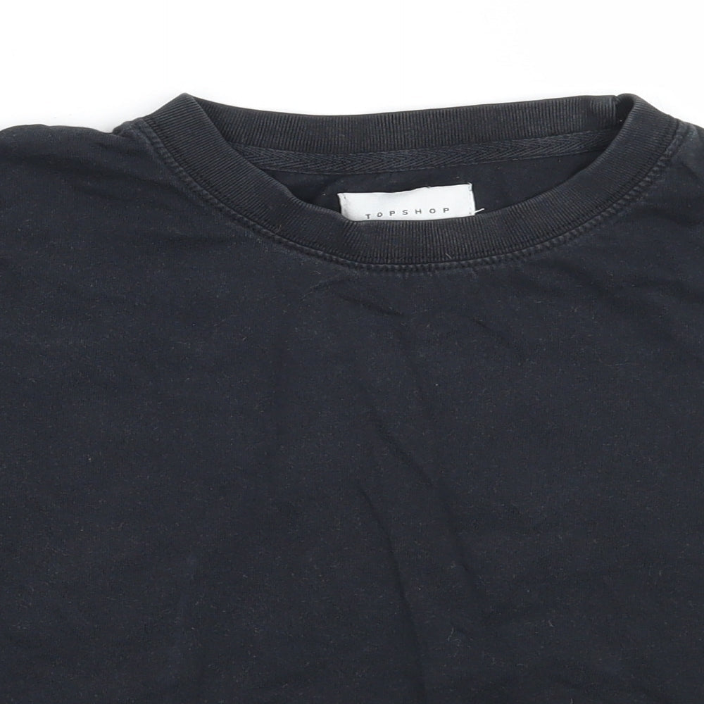 Womens UK Size XS Topshop Grey Basic T-Shirt