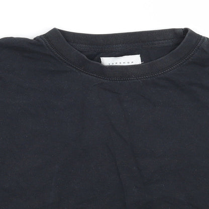Womens UK Size XS Topshop Grey Basic T-Shirt