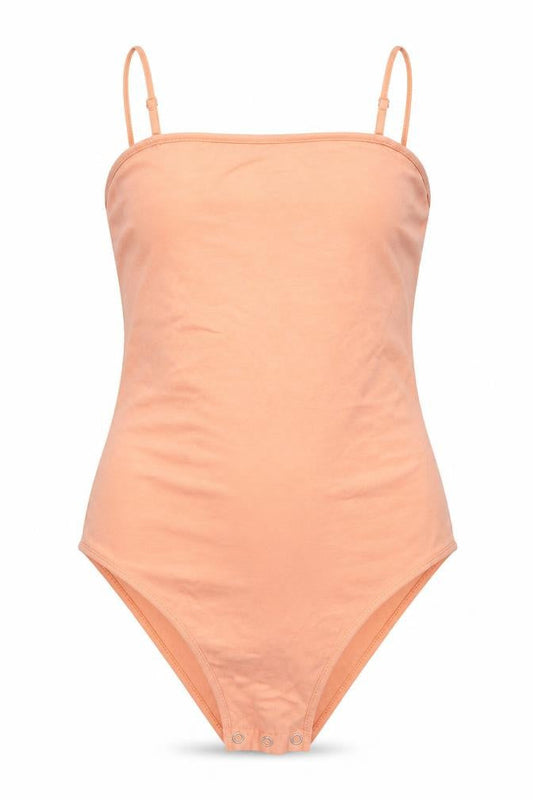 Front view of Primark women’s orange bodysuit one-piece, size UK 10