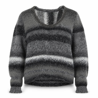 Front view of Crafted women’s grey jumper, size UK 12