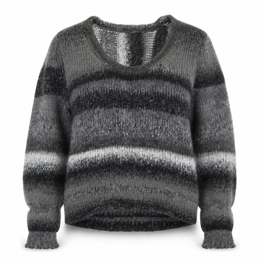 Front view of Crafted women’s grey jumper, size UK 12