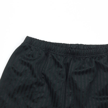 Buk ta  Boys Black Striped  Sweat Shorts Size 14 Years