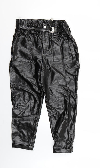 Womens UK Size 8 River Island Regular Fit  Black Trousers