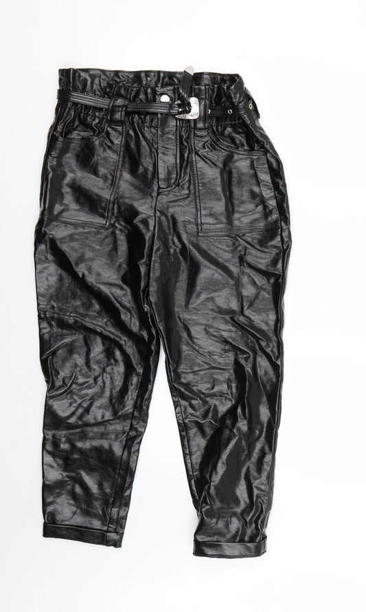 Womens UK Size 8 River Island Regular Fit  Black Trousers