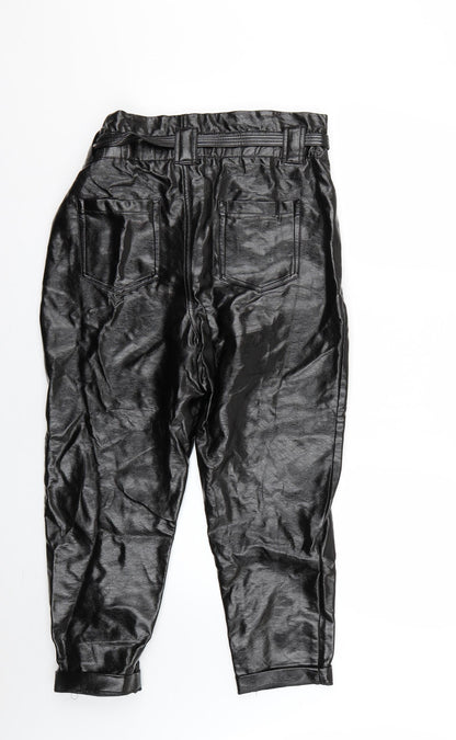 Womens UK Size 8 River Island Regular Fit  Black Trousers