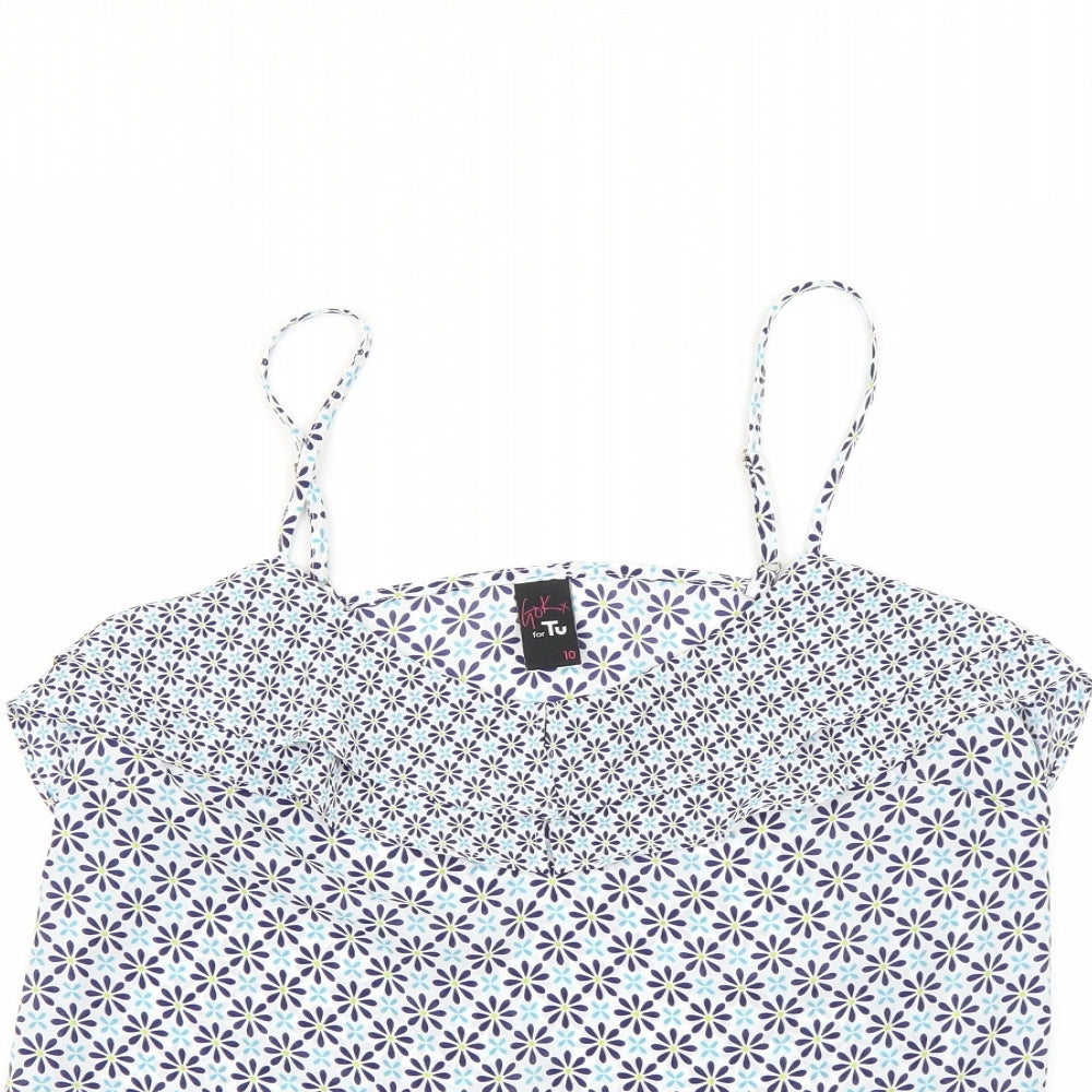 Womens UK Size 10 TU Multicoloured Basic Blouse