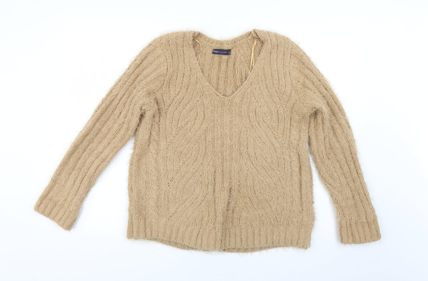 Womens UK Size M Marks and Spencer Brown Pullover Jumper