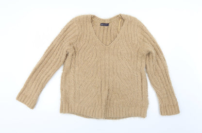 Womens UK Size M Marks and Spencer Brown Pullover Jumper