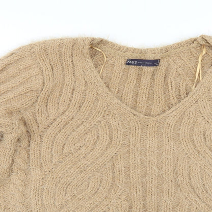 Womens UK Size M Marks and Spencer Brown Pullover Jumper