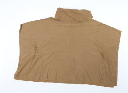 Charter Club Womens Brown   Overcoat Poncho Size S
