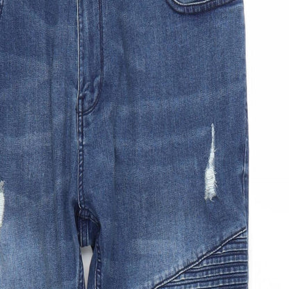 Womens UK Size 38 Easy Regular Fit Straight Blue Jeans