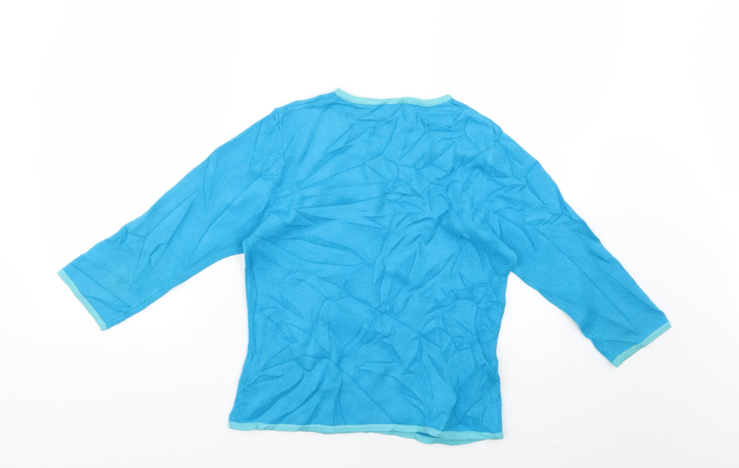 Womens UK Size 12 bay Blue Cardigan Jumper