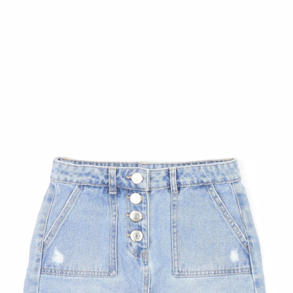 Candy Couture Girls Blue  Denim Mini Skirt Size 9 Years