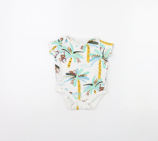 F&F Baby White Animal Print  Babygrow One-Piece Size 9-12 Months