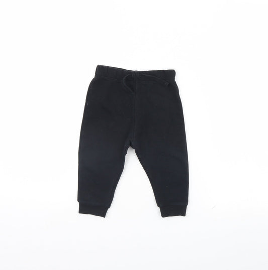 Fred & FLo Baby Black   Jogger Trousers Size 9 Months